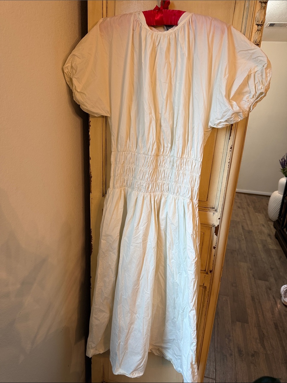 Modern Citizen off-white dress with gathered neckline